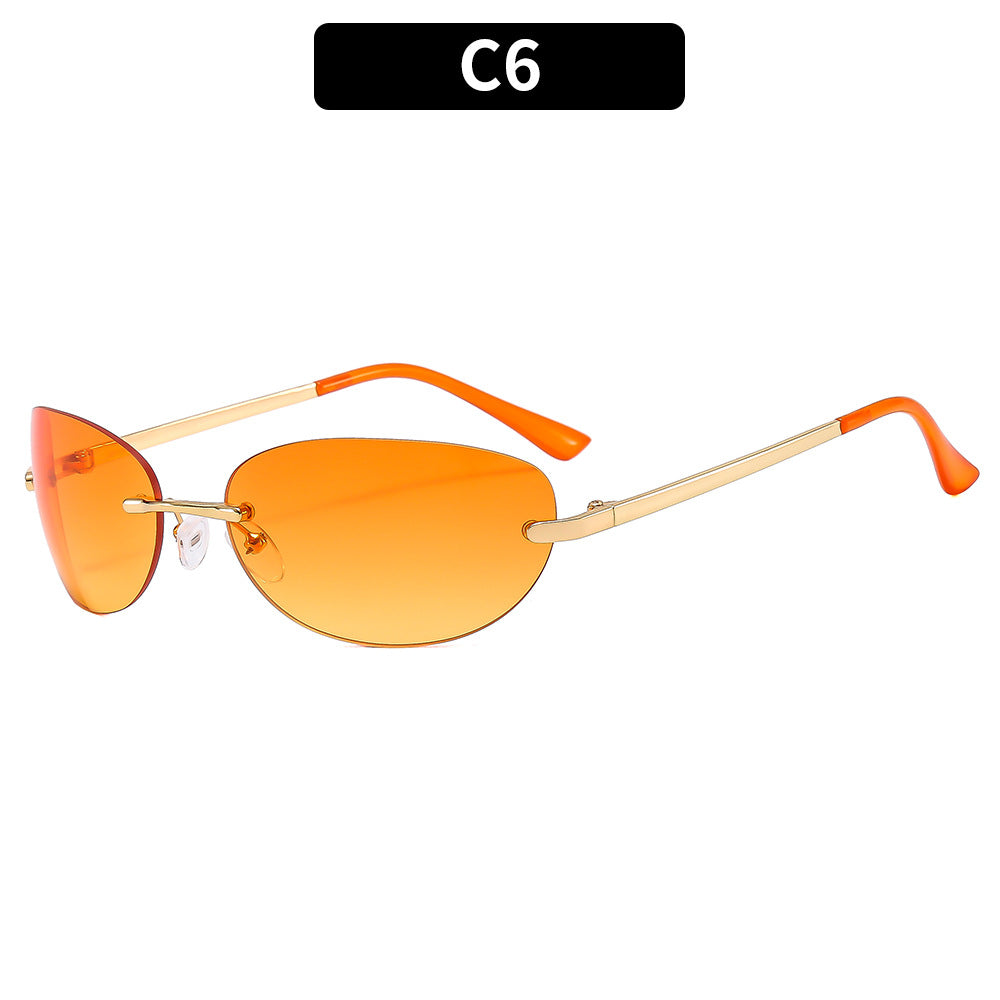 Gafas de sol de PC sin marco de metal al por mayor